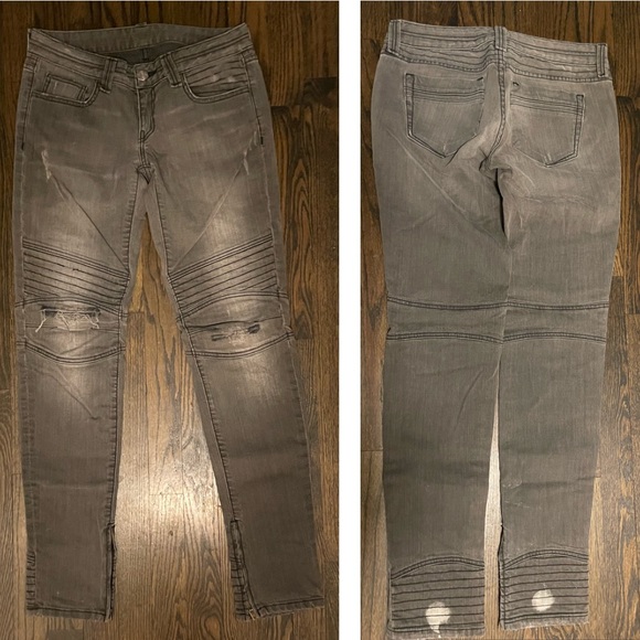 Vintage 1 skinny leg Moto jeans seen on Rihanna size 27/28 - Picture 5 of 5